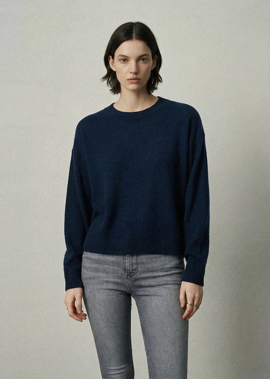 Aleger 294 cashmere sweater in navy 1