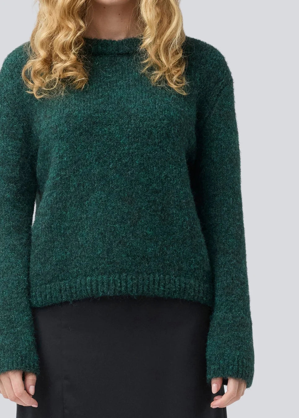 Modstrom Philip md o-neck jumper in bottle green 1