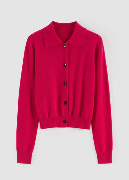 Aleger 491 cashmere cardi in fushia 2