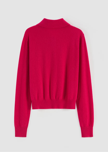 Aleger 491 cashmere cardi in fushia 3