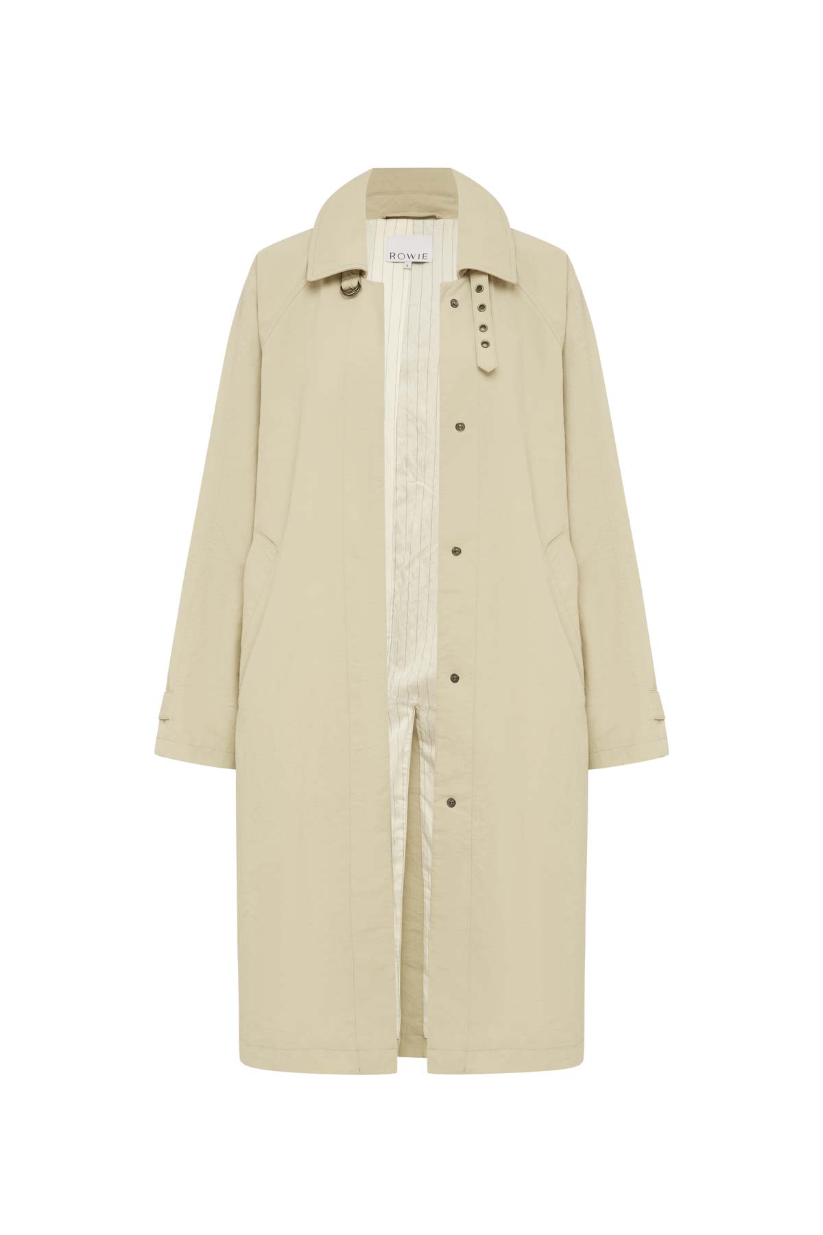 Rowie Marlow classic trench in stone ghost product shot