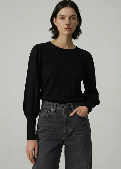 Aleger bell sleeve in black 2