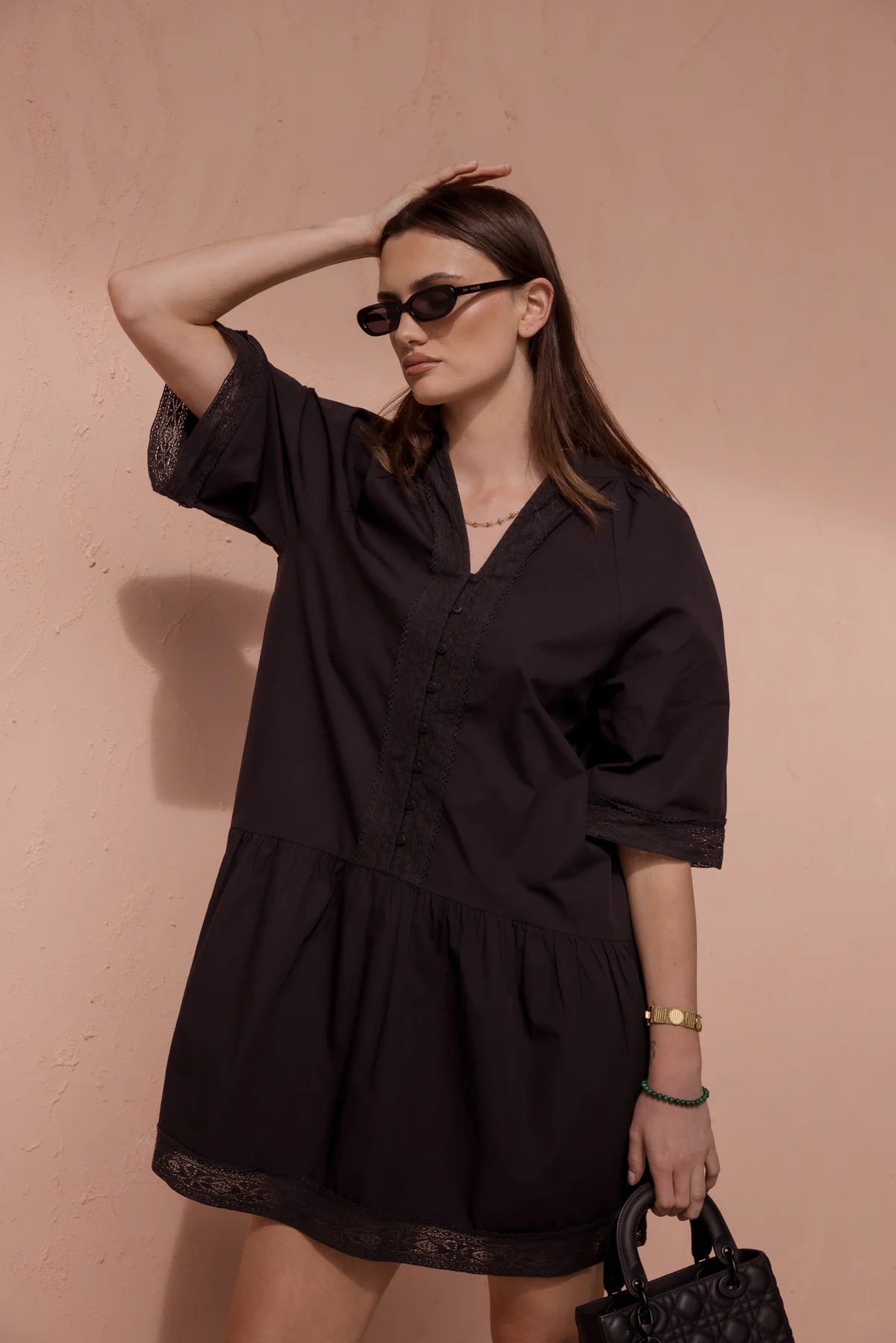 Alexandra Josah dress in black 3