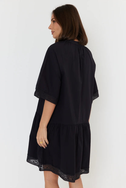 Alexandra Josah dress in black back shot 2