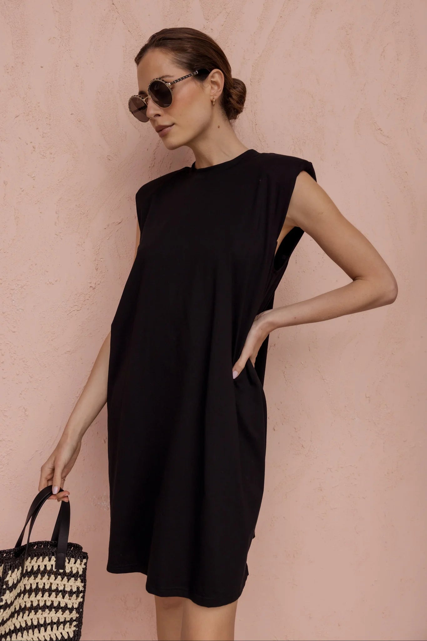 Alexandra Marni dress in black side angle