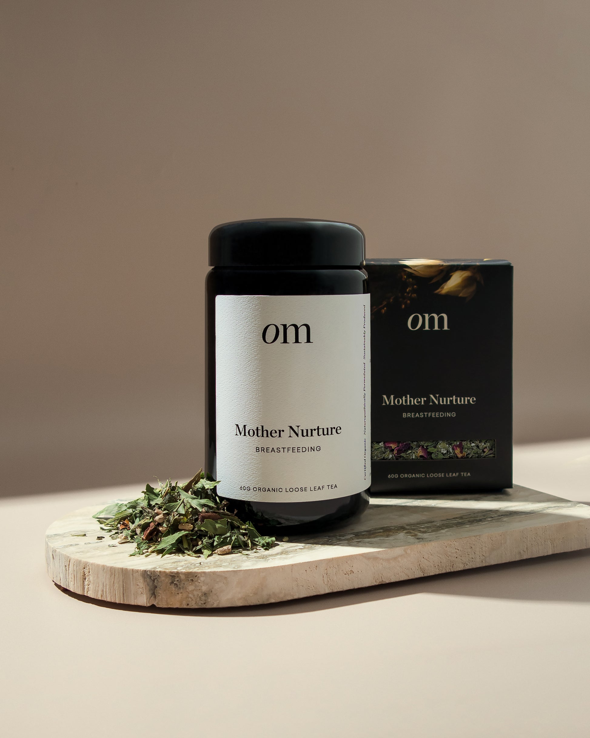 Organic Merchant breastfeeding tea jar and box
