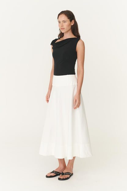 Rowie the label Anouk midi skirt in bone 2