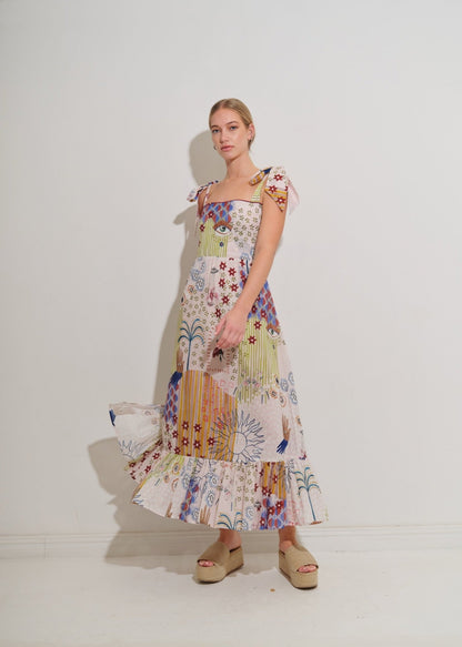 Asha 11 Ganda dress in Surya front on