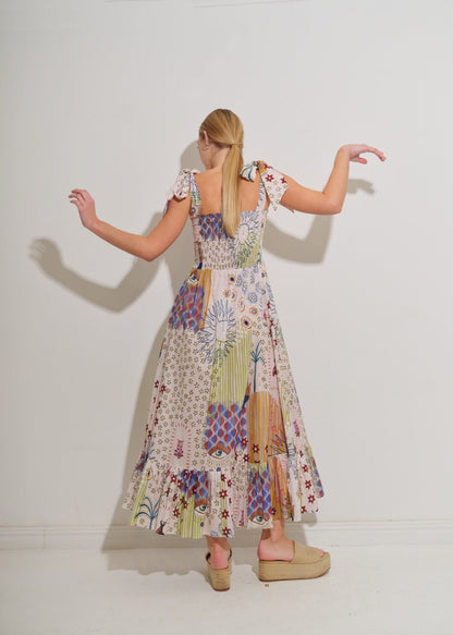 Asha 11 Ganda dress in Surya back arms up