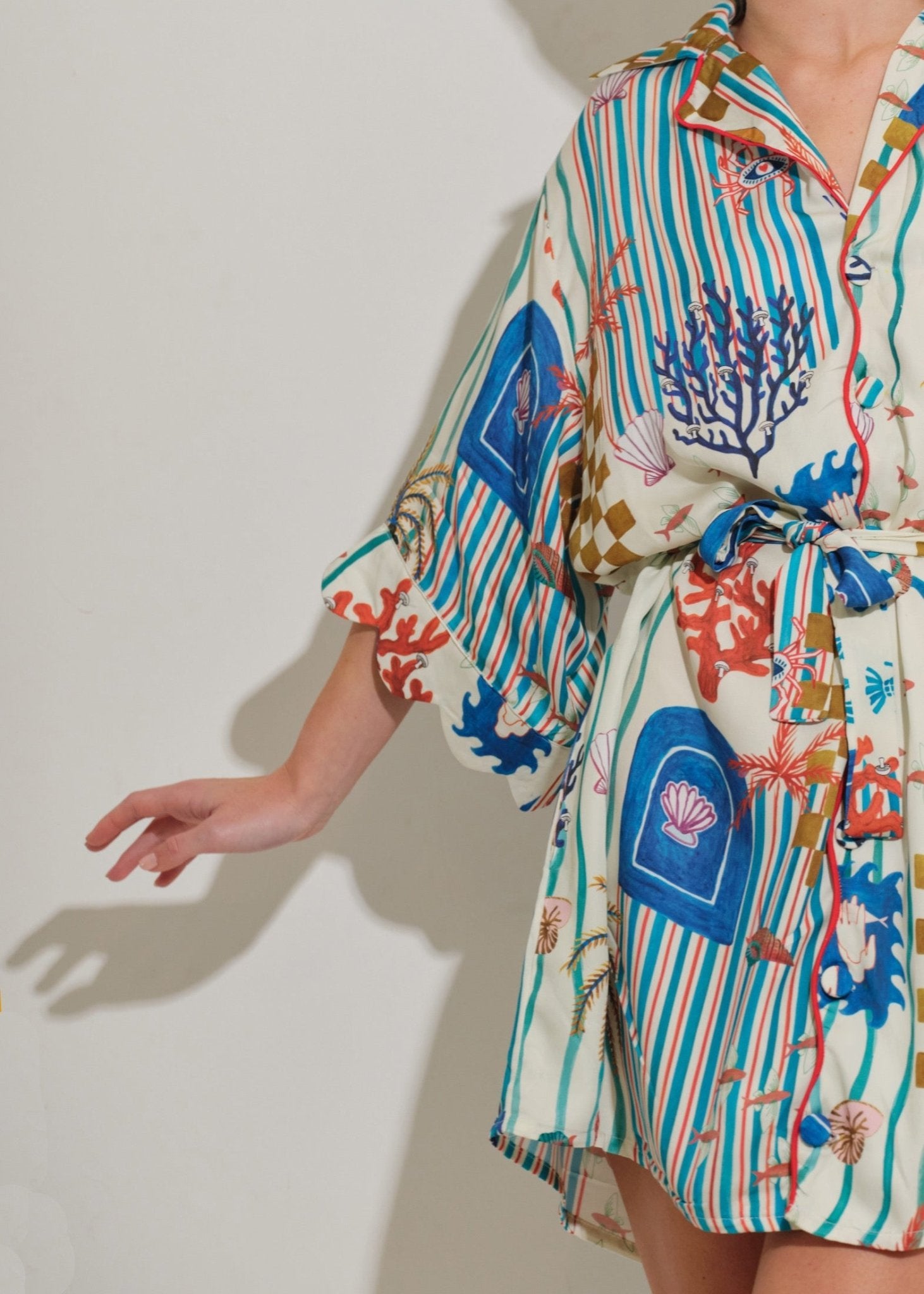 Asha 11 Mbau Dress - Tides close up side