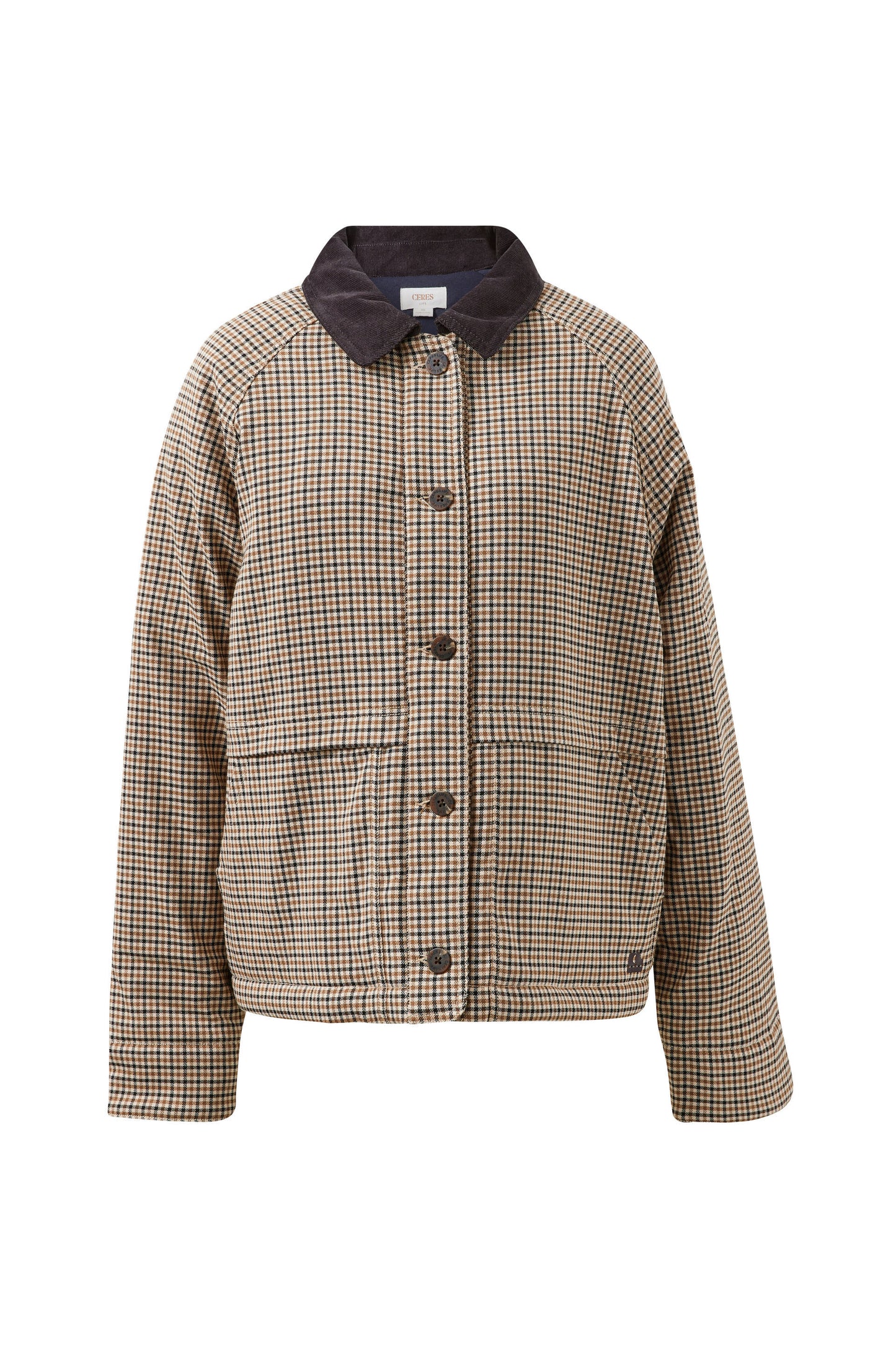 Blair Barn Jacket in check flatlay