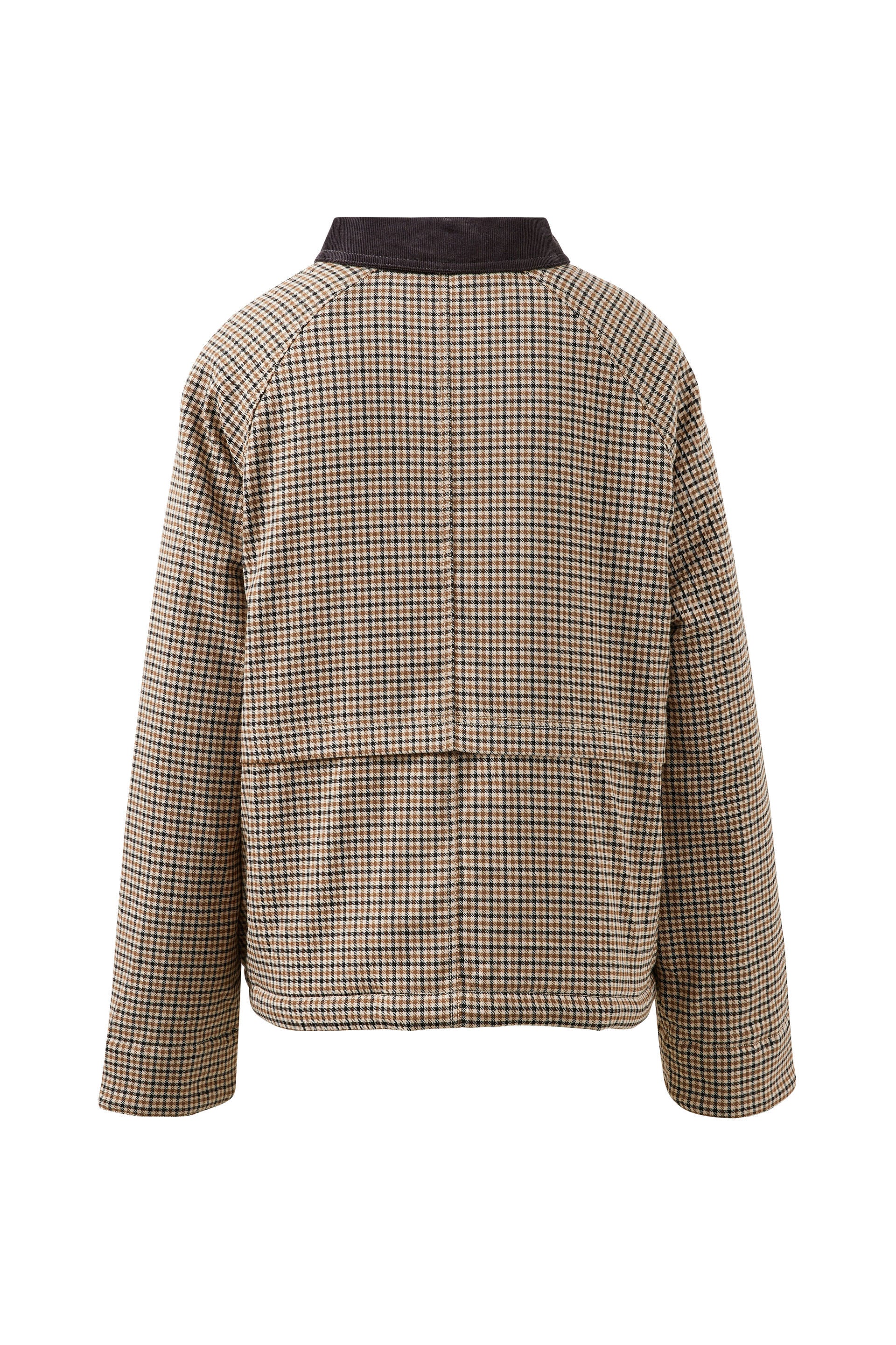 Blair Barn Jacket in check flatlay back
