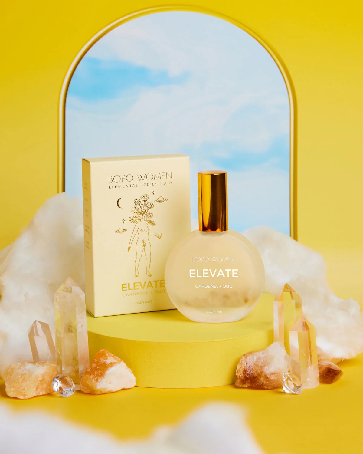 Bopo Women Elevate Body Mist product with box