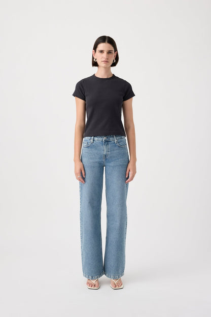 Outland denim Mia mid wide leg cadence blue