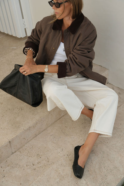 Ceres Life Blair Barn Jacket in Moss campaign shoot