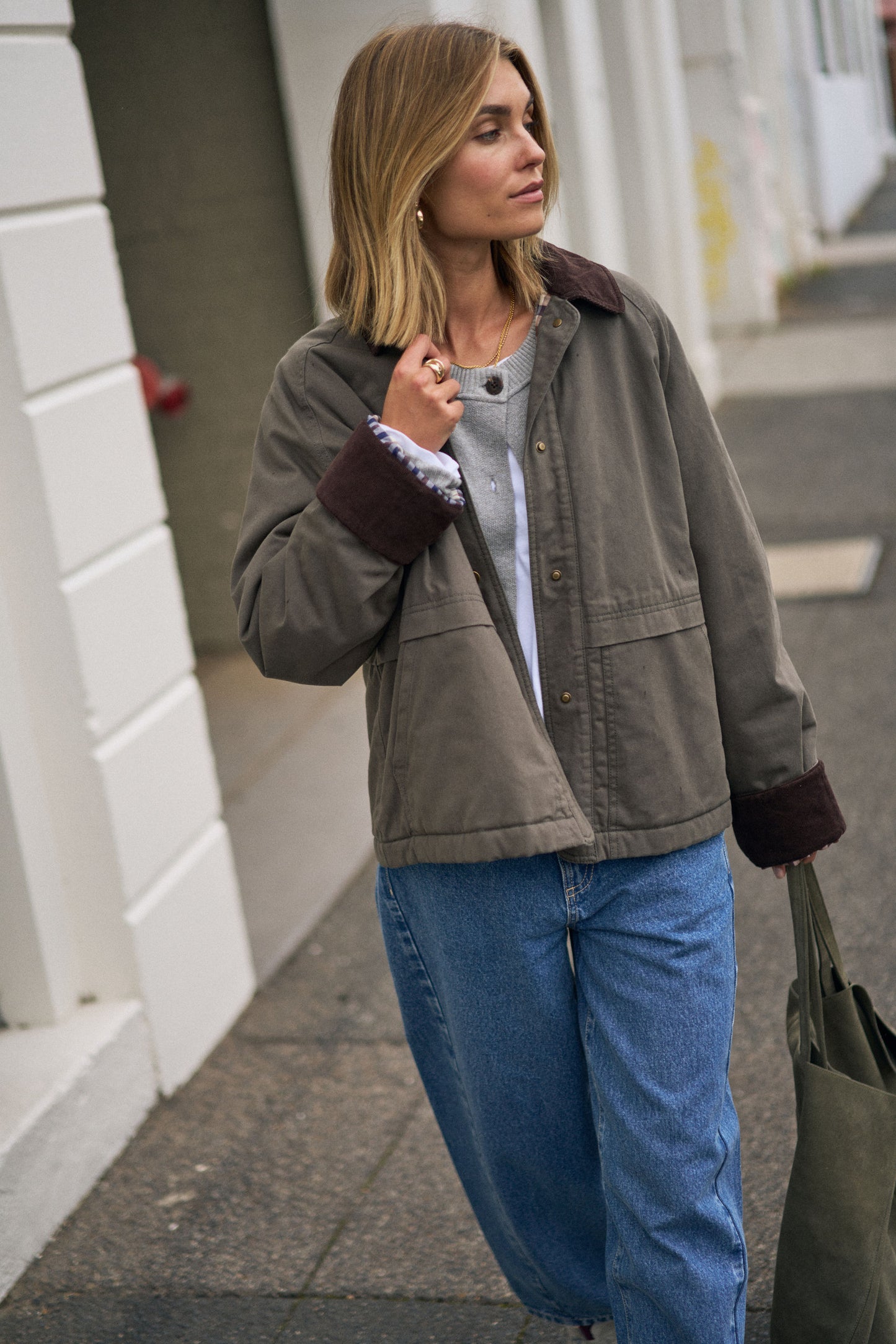 Ceres Life Blair Barn Jacket in Moss 1
