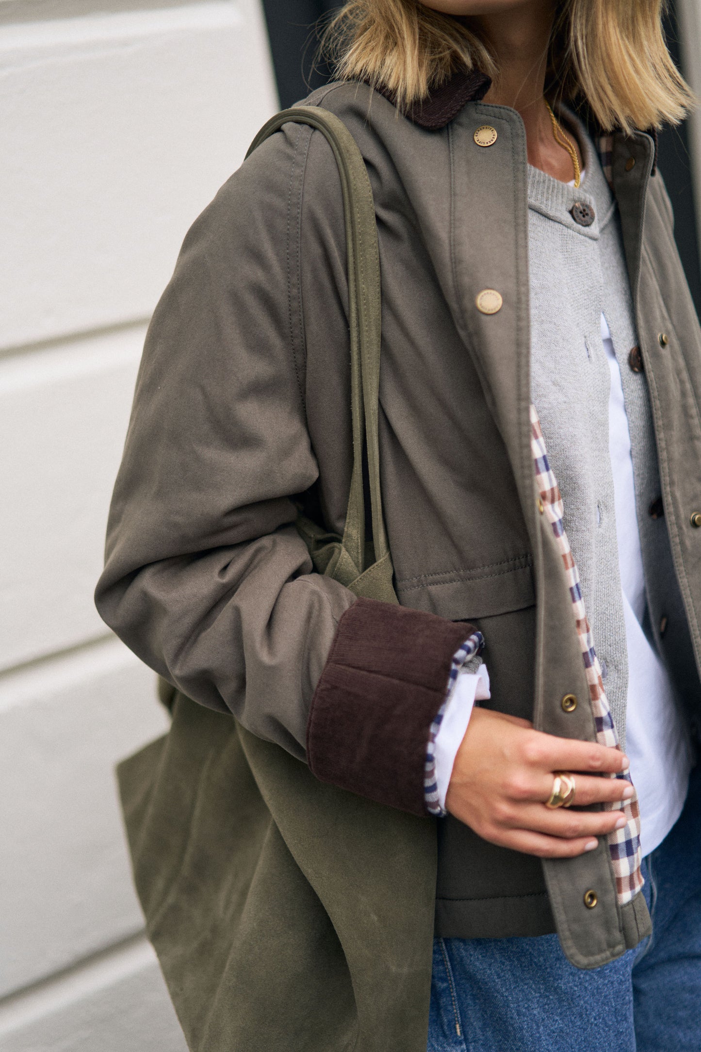 Ceres Life Blair Barn Jacket in Moss 2