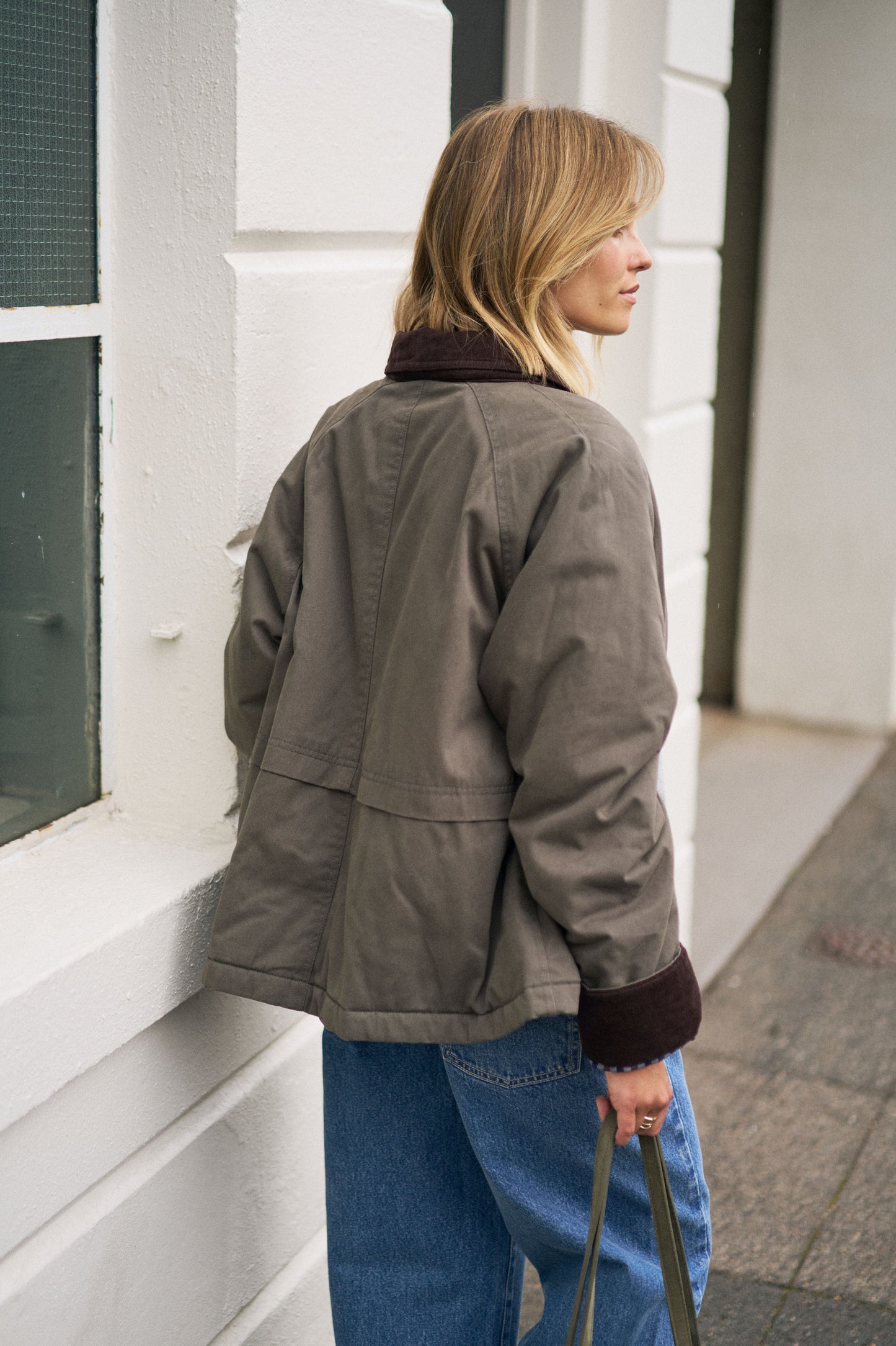 Ceres Life Blair Barn Jacket in Moss back shot