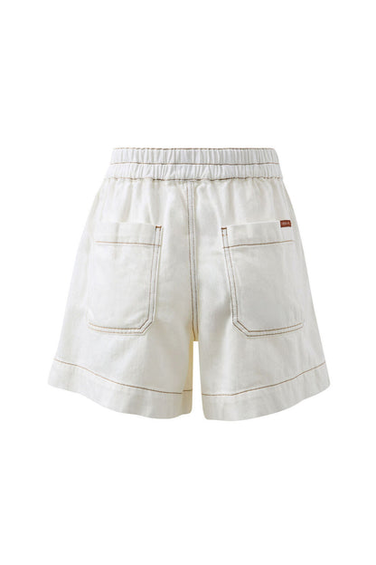 Ceres Life Weekender Short in Fresh Ecru flat lay back shot 