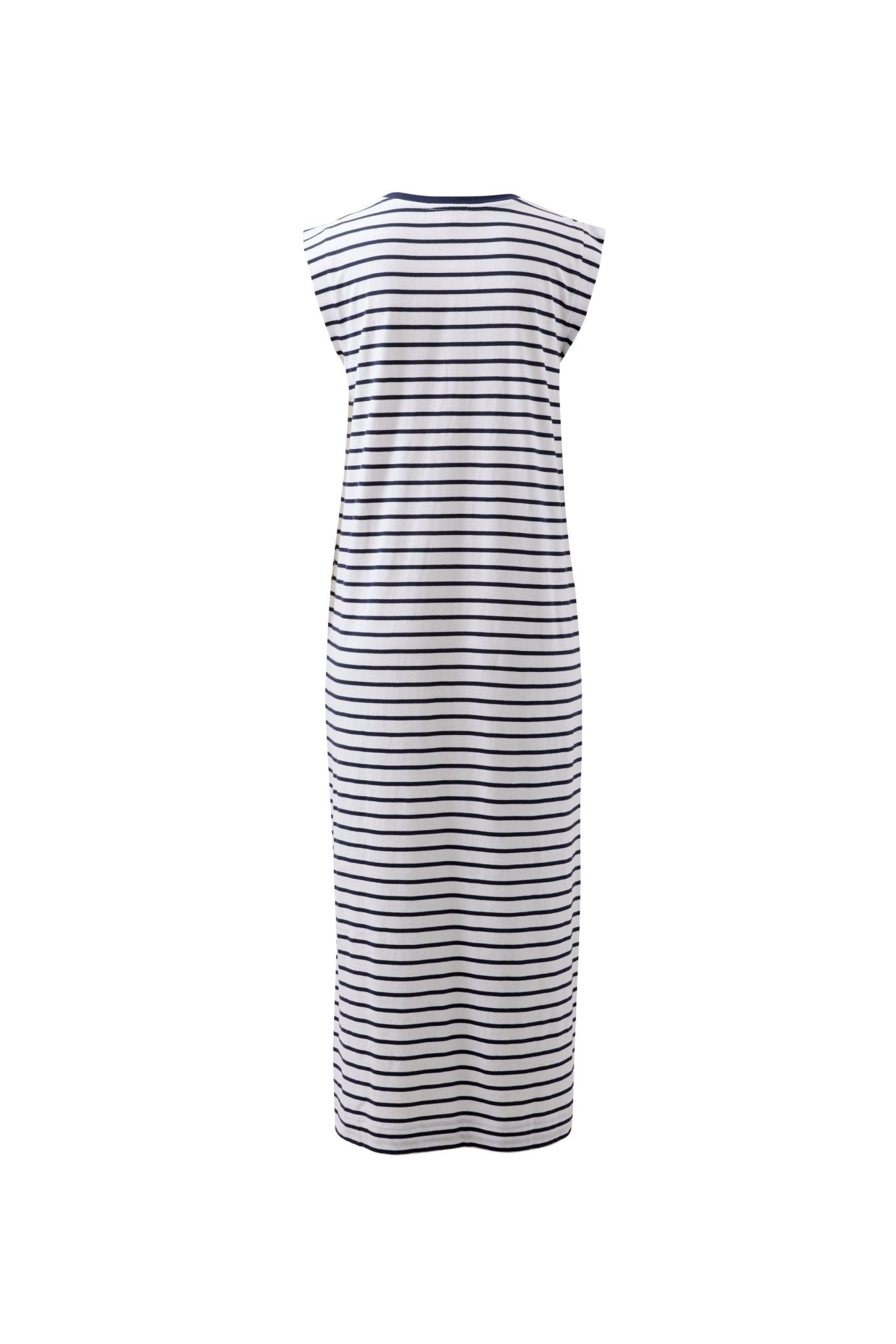 Ceres Life Paloma Dress white & navy stripe  flat lay back 