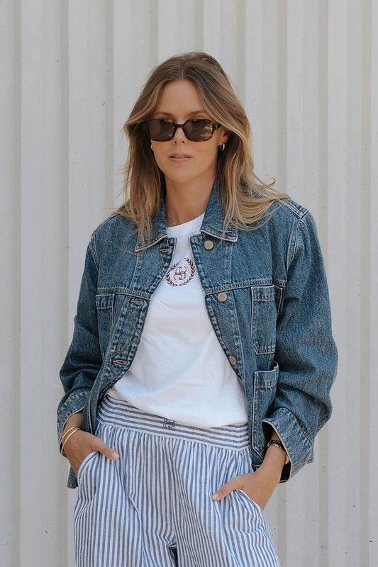 Boyfriend Denim Jacket – Fresh Indigo