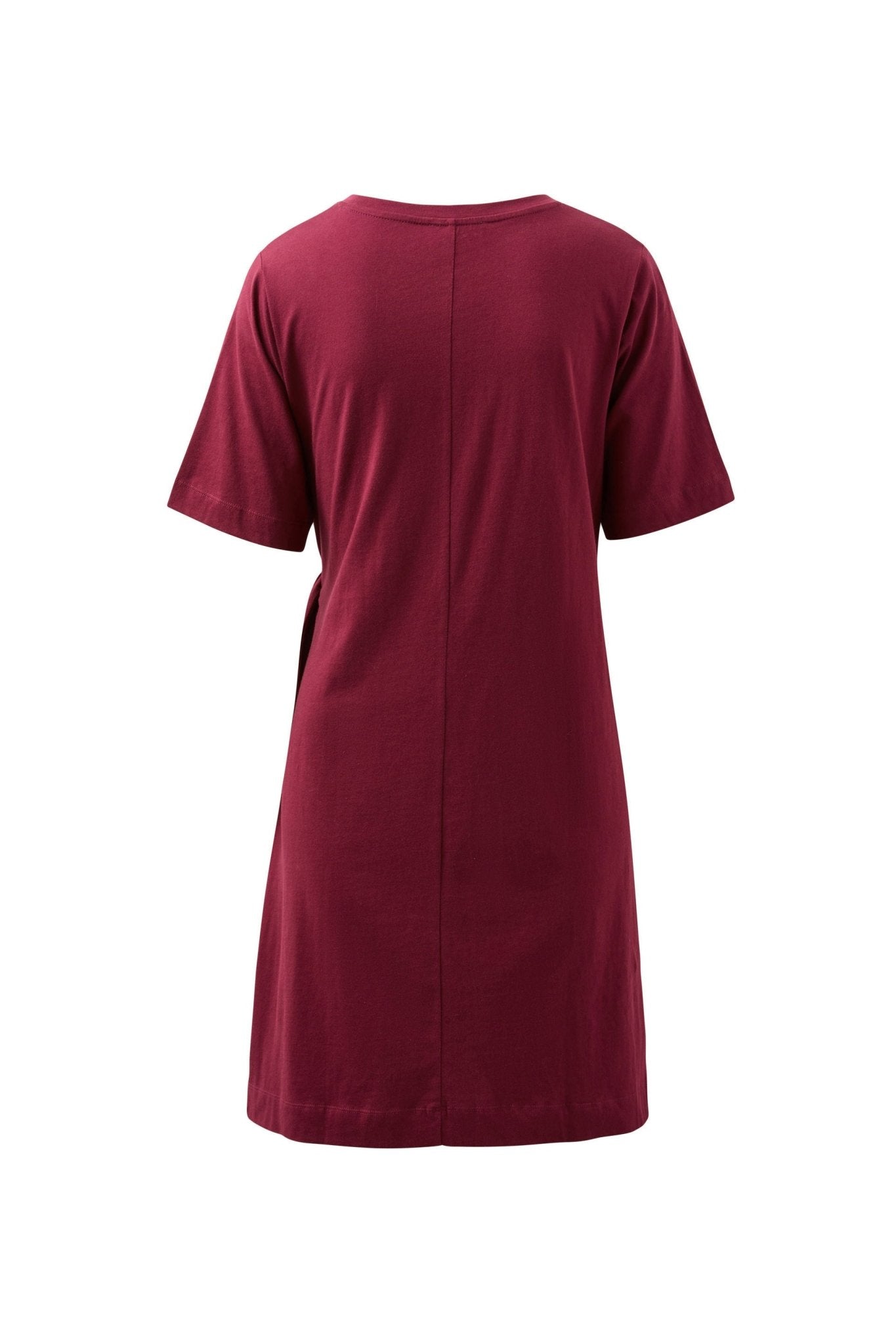 Ceres Life mini tee dress in pomegranate flat lay back