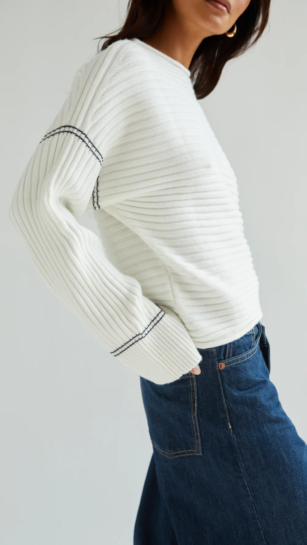 Charli Anna Sweater ivory side on
