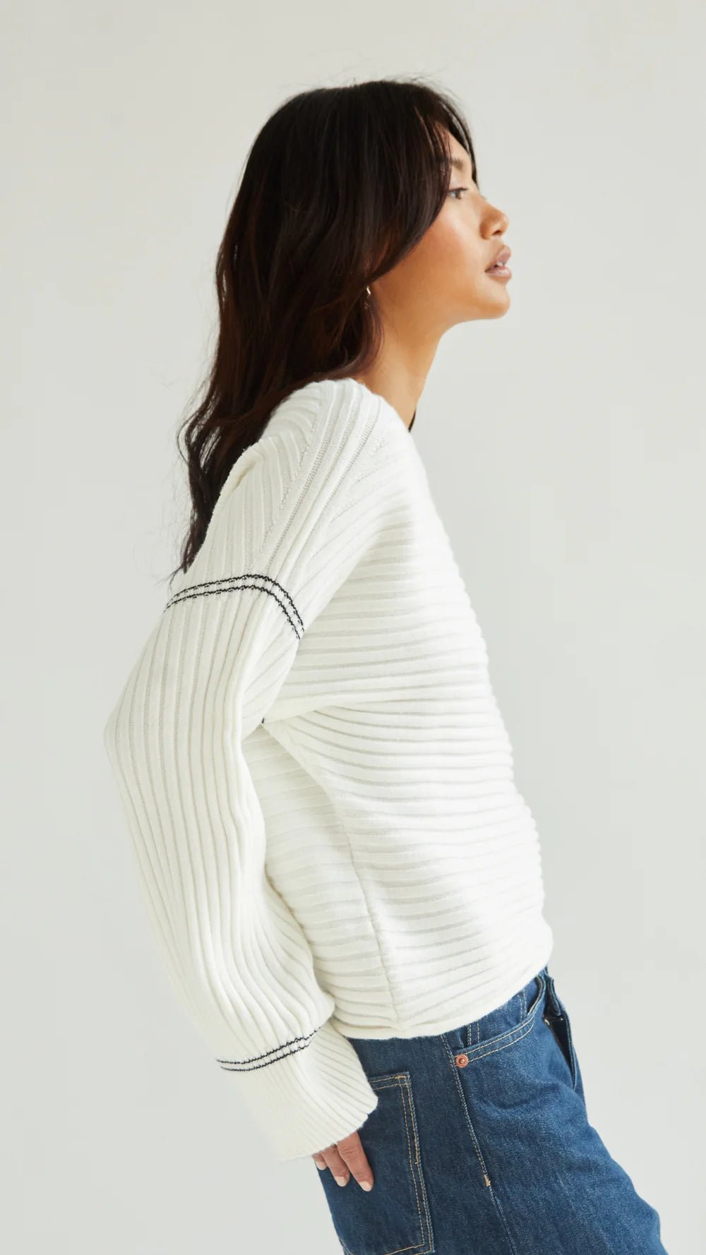 Charli Anna Sweater ivory side on 2