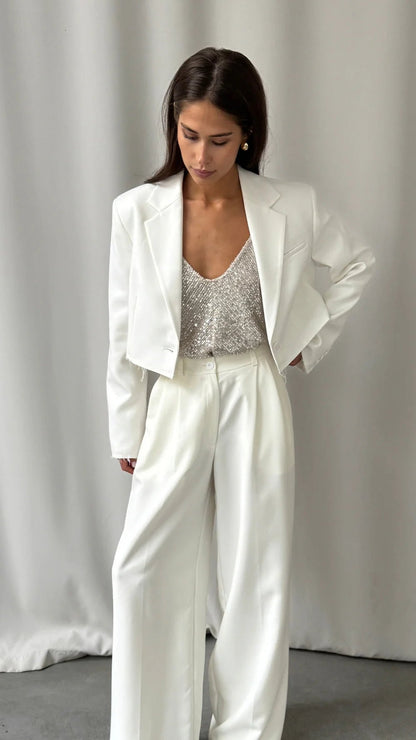 Charli sequin cami in silver 4