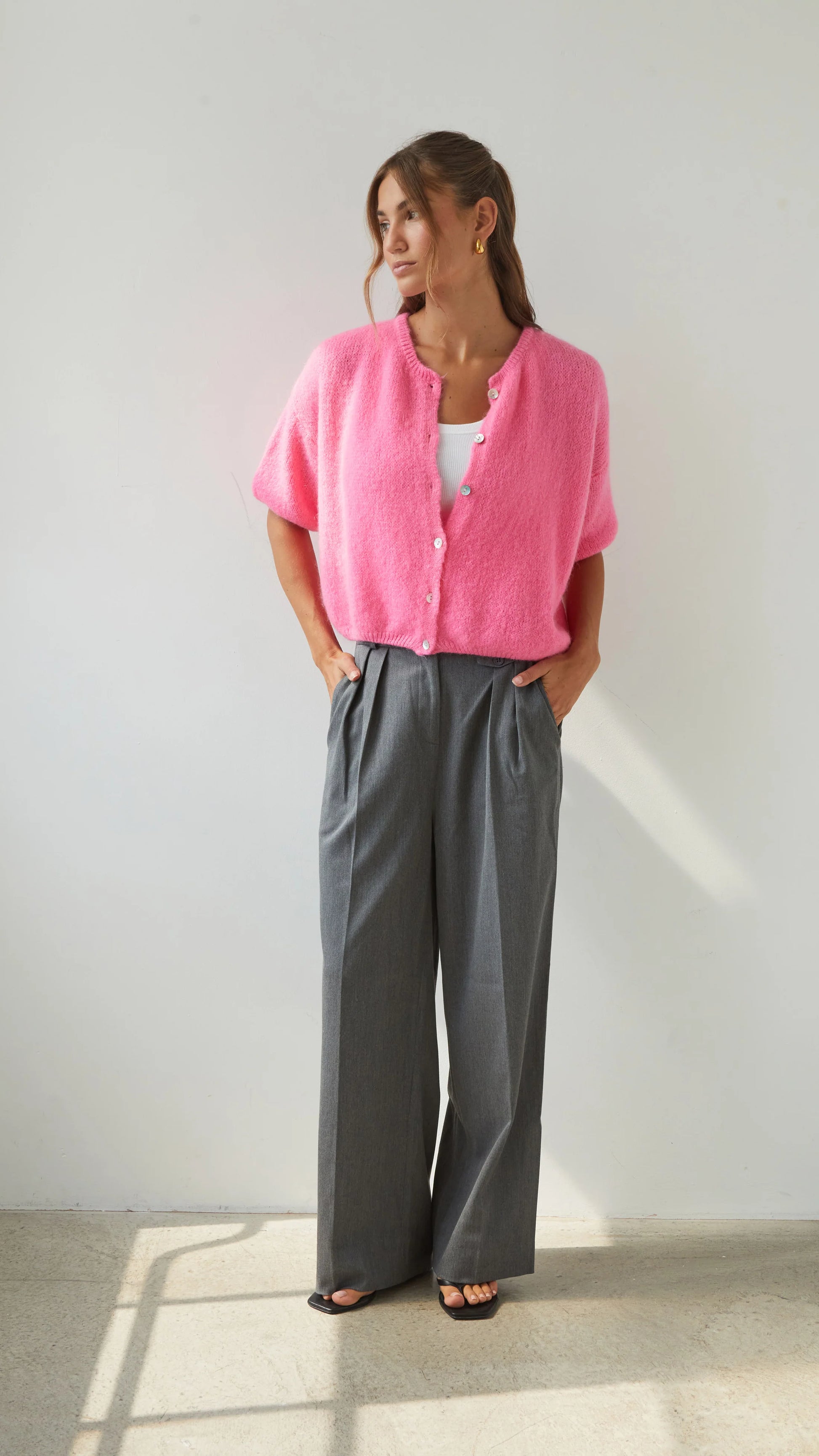 Charli Emme Cardigan in Petunia full length
