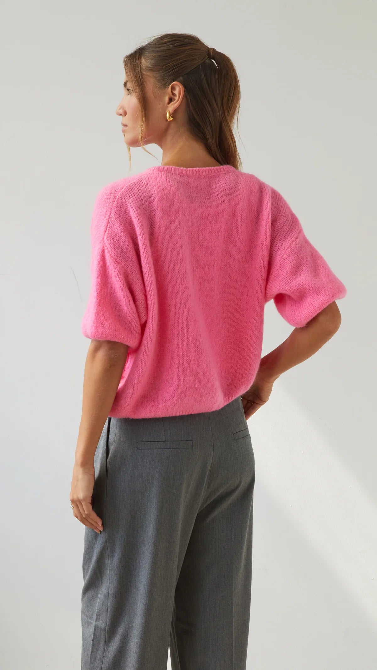 Charli Emme Cardigan in Petunia back shot