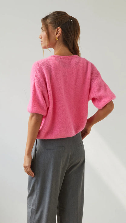 Charli Emme Cardigan in Petunia back shot