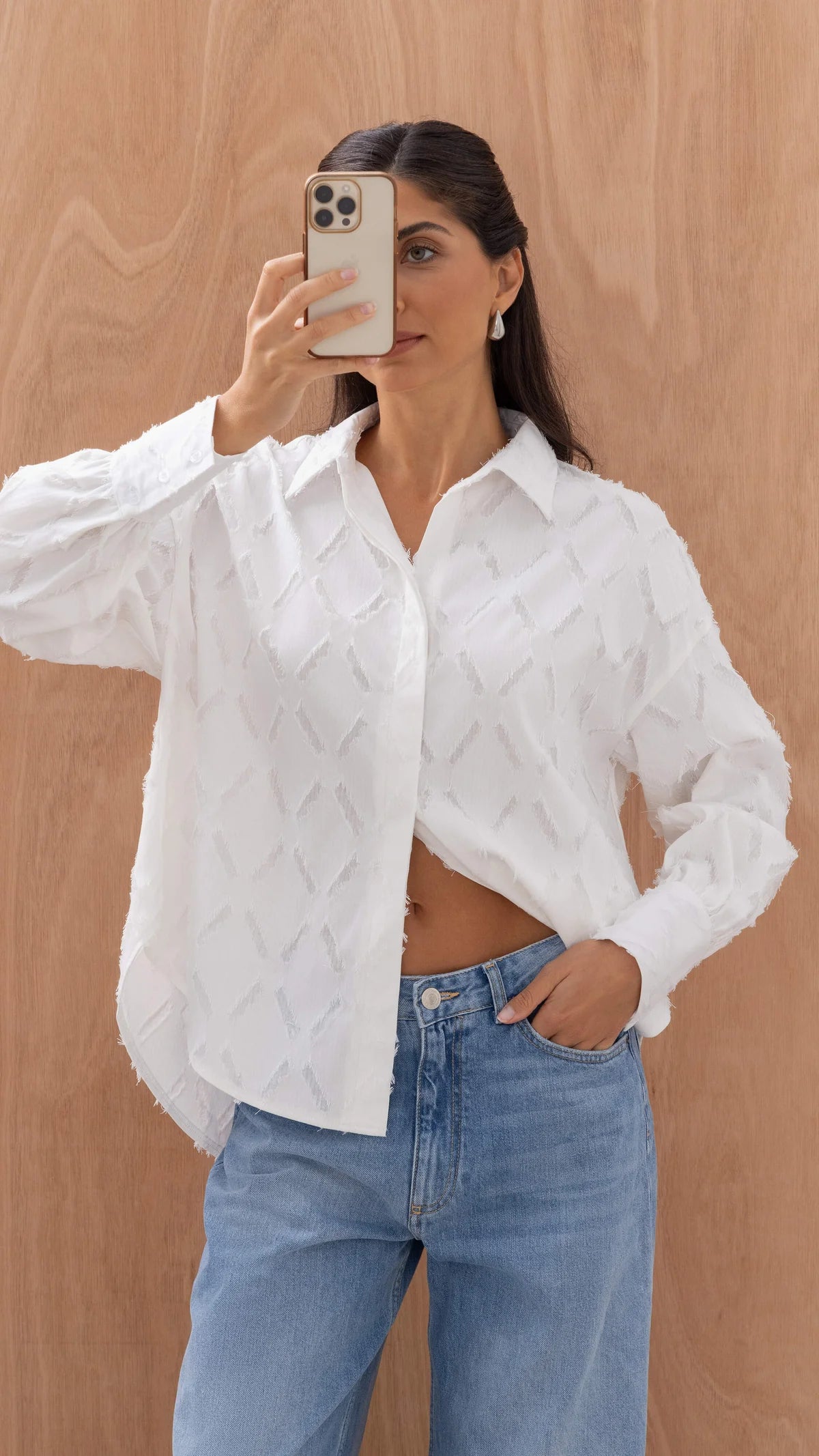 Charli Marlowe stripe shirt in white 3