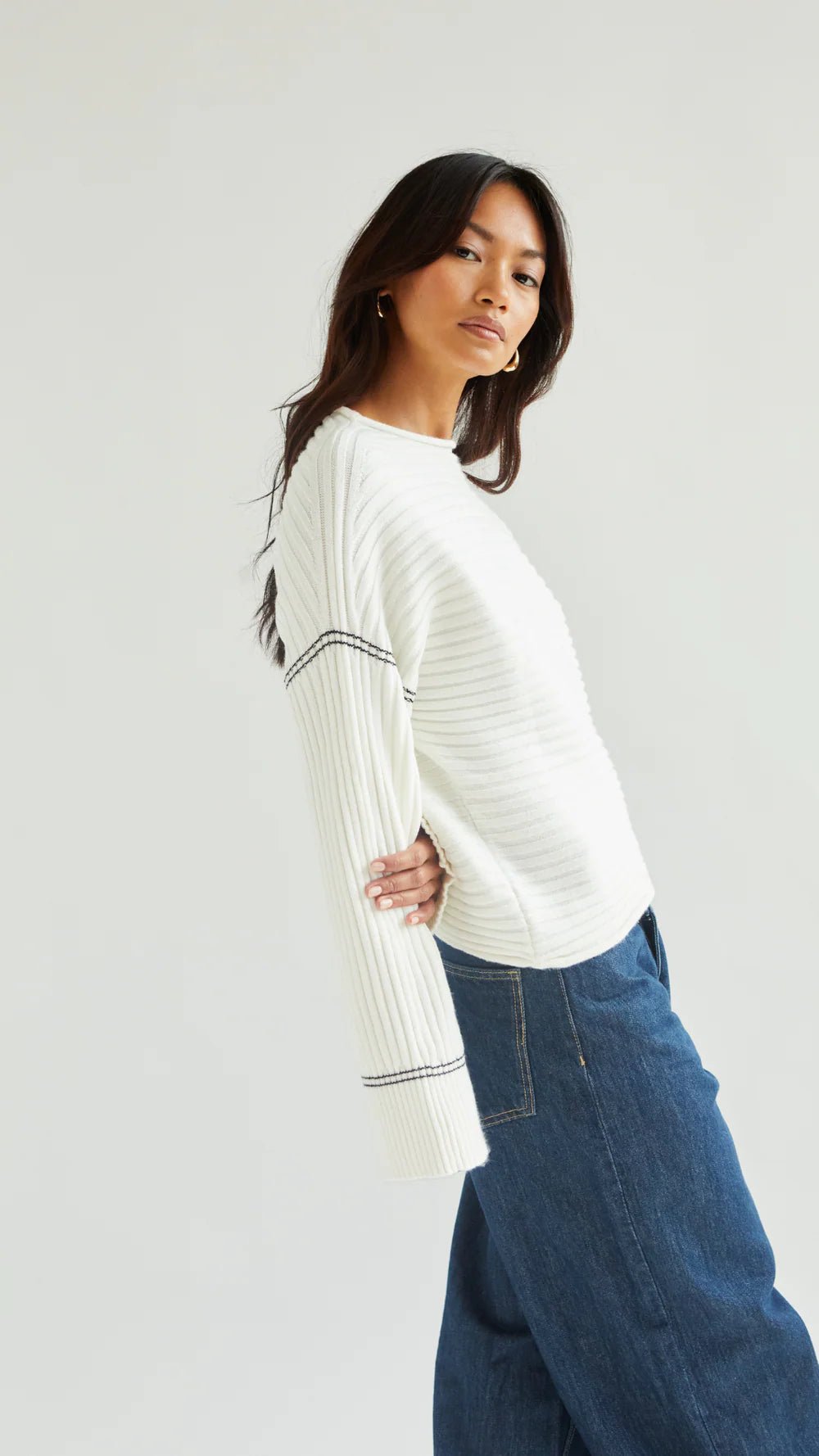Charli Anna Sweater ivory side on 3