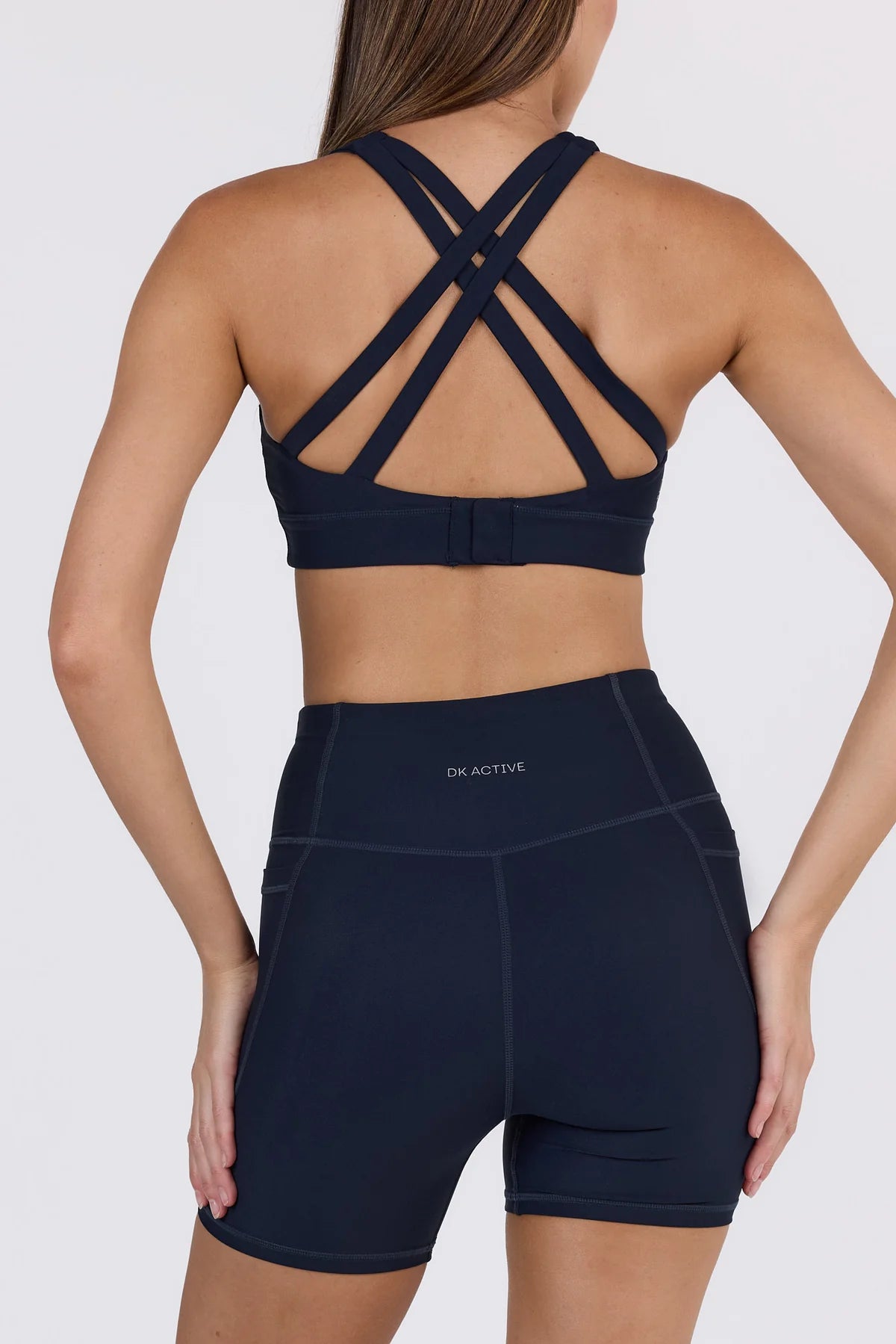 DK Active momentum 5" shorts in navy back shot 2