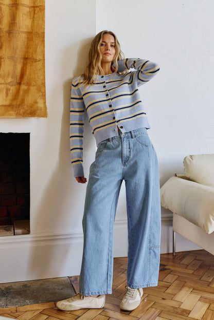 Ceres Life Demi barrel leg in vintage blue 1
