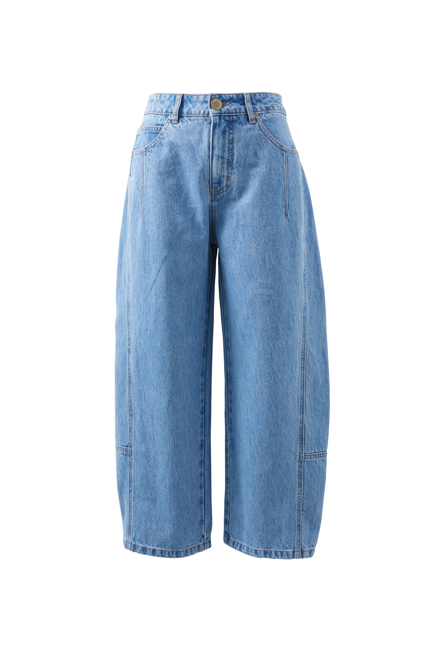 Ceres Life Demi barrel leg in vintage blue flat lay