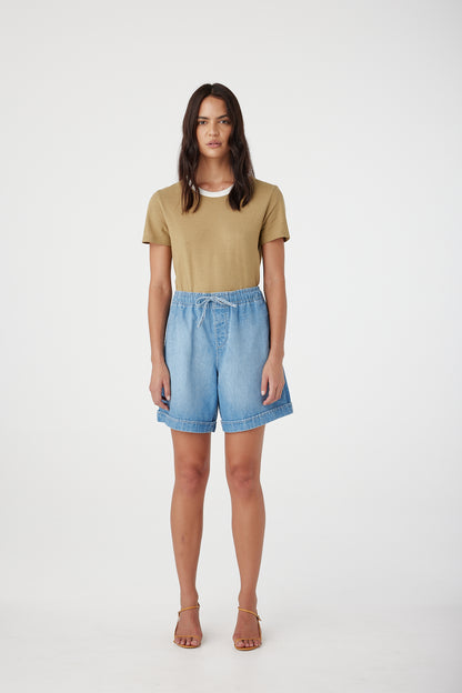 Outland Denim Eden Shorts in Bluejay 1