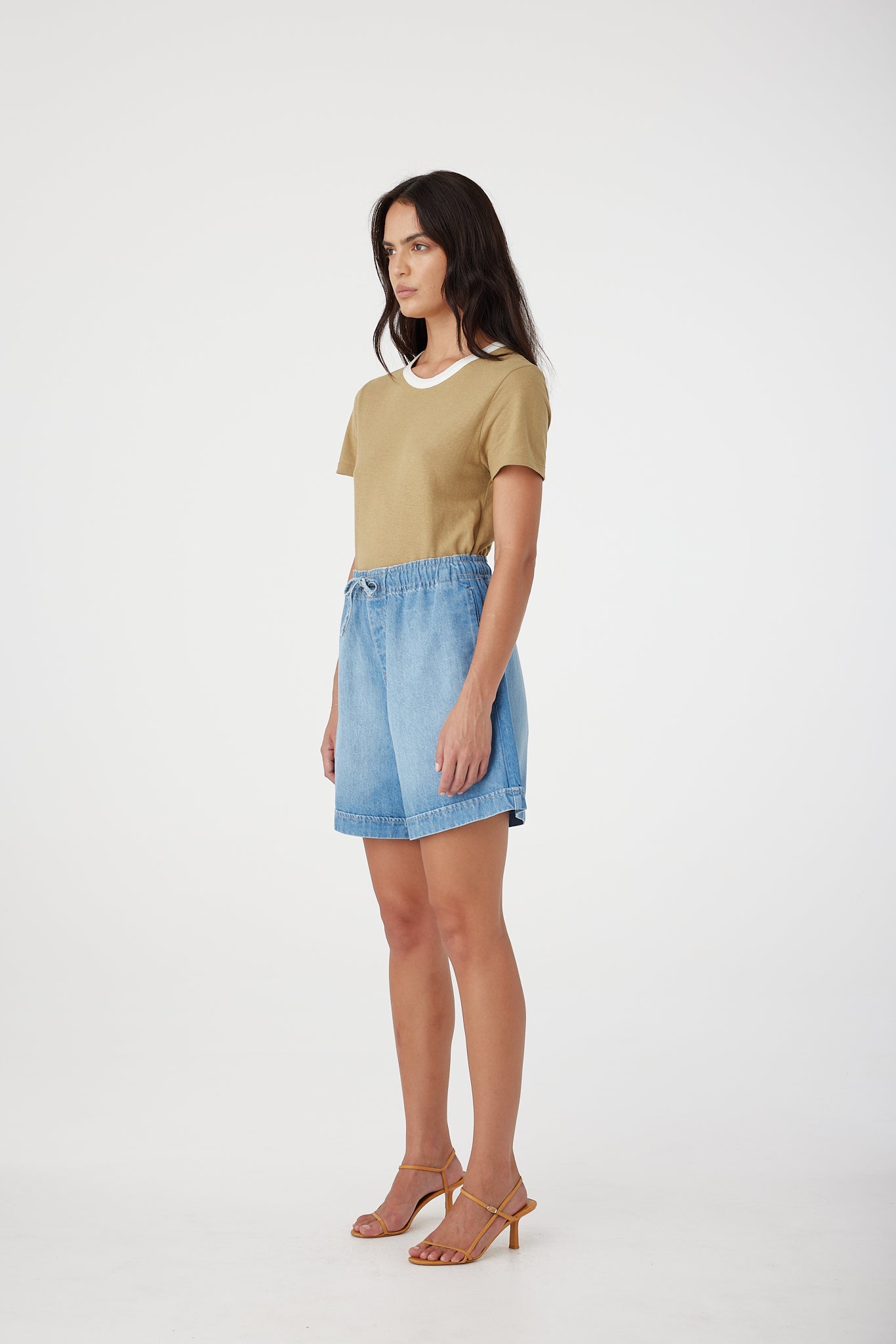 Outland Denim Eden Shorts in Bluejay 2