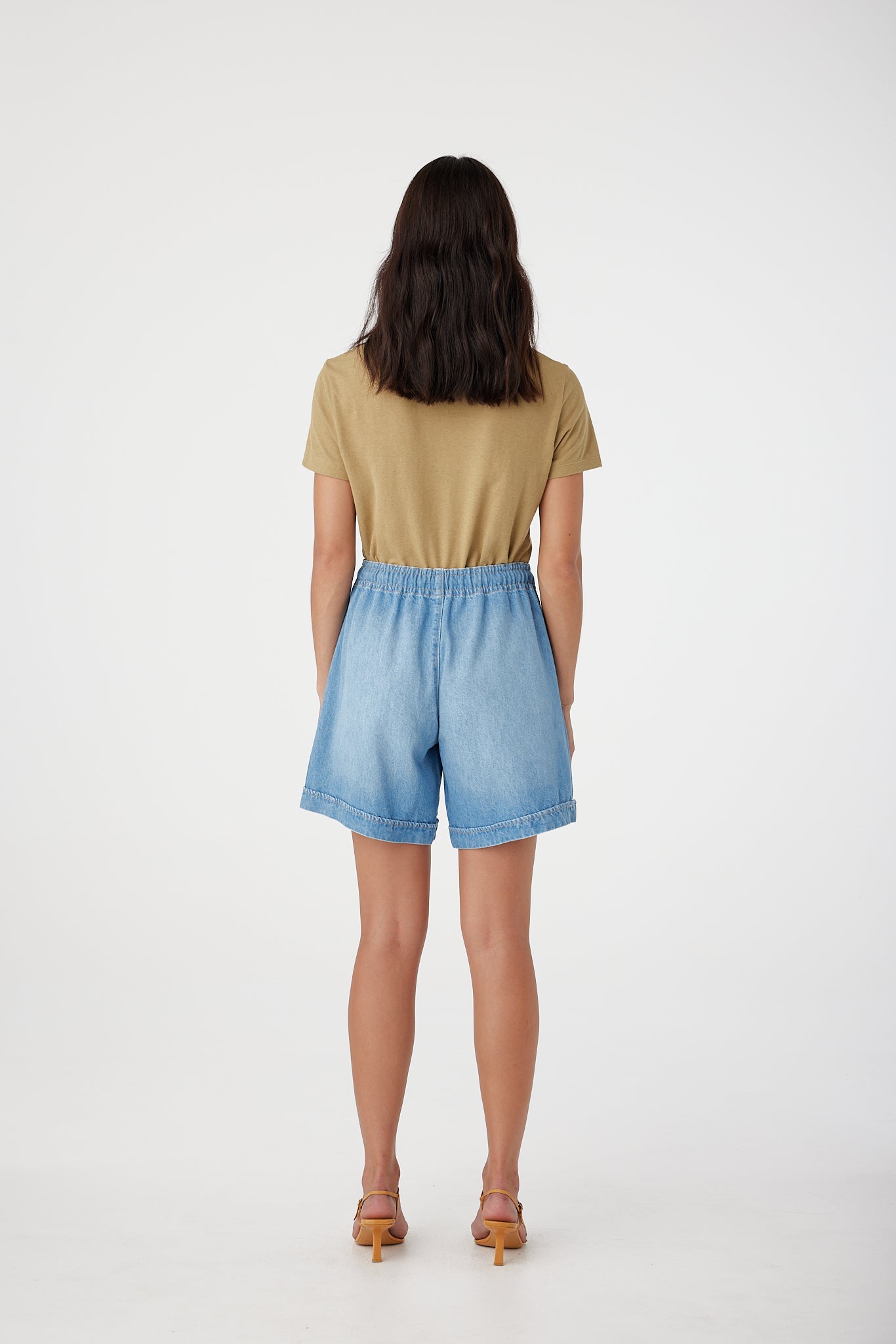 Outland Denim Eden Shorts in Bluejay back shot