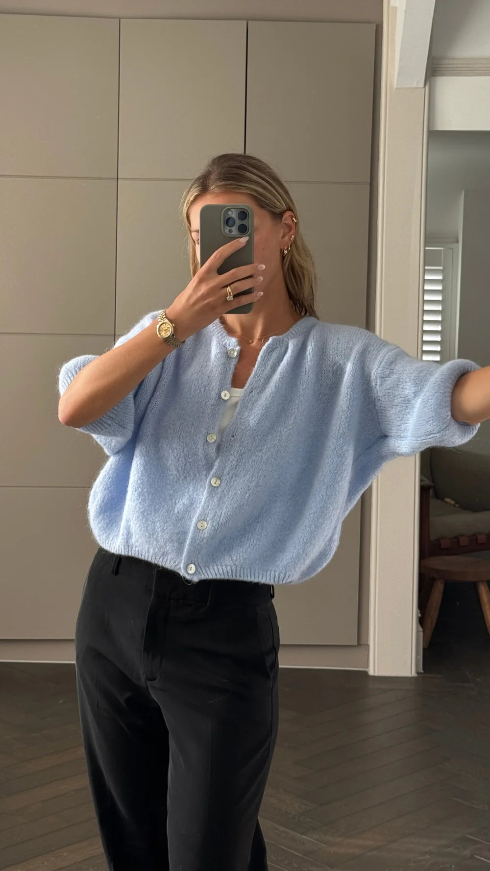 Charli Emme Cardi in sky blue 2