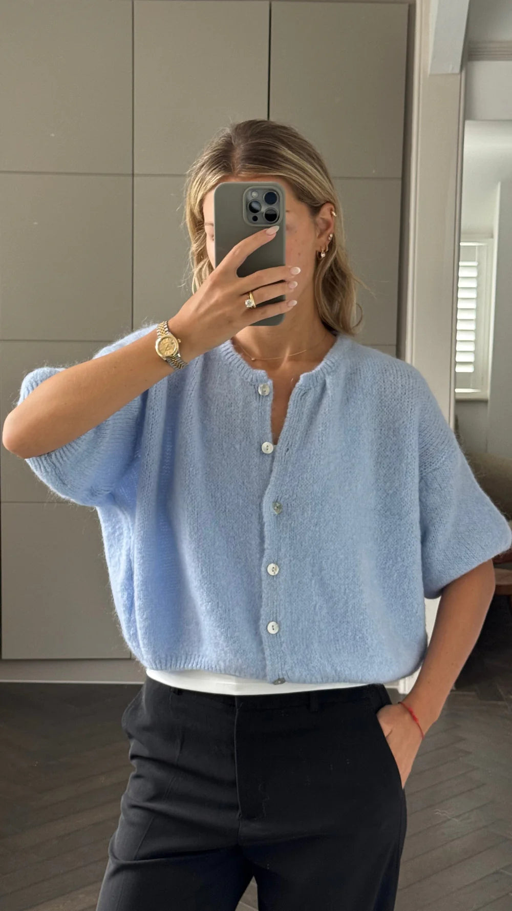 Charli Emme Cardi in sky blue 3