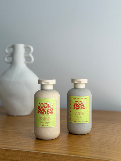 Coco Sense organic body cream and coco sense self tan 