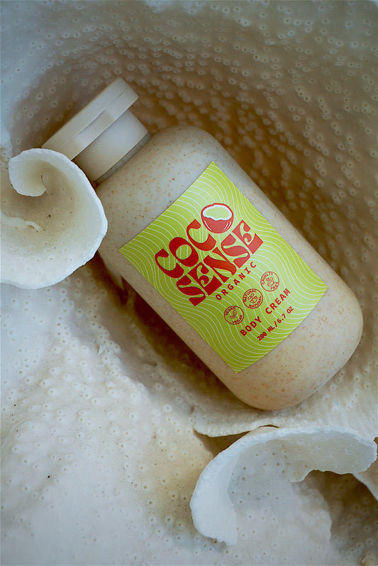 Coco Sense organic body cream campaign shot 1
