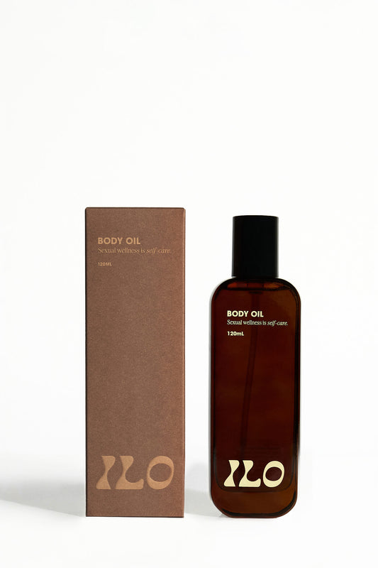 Ilo Wellness body oil and box