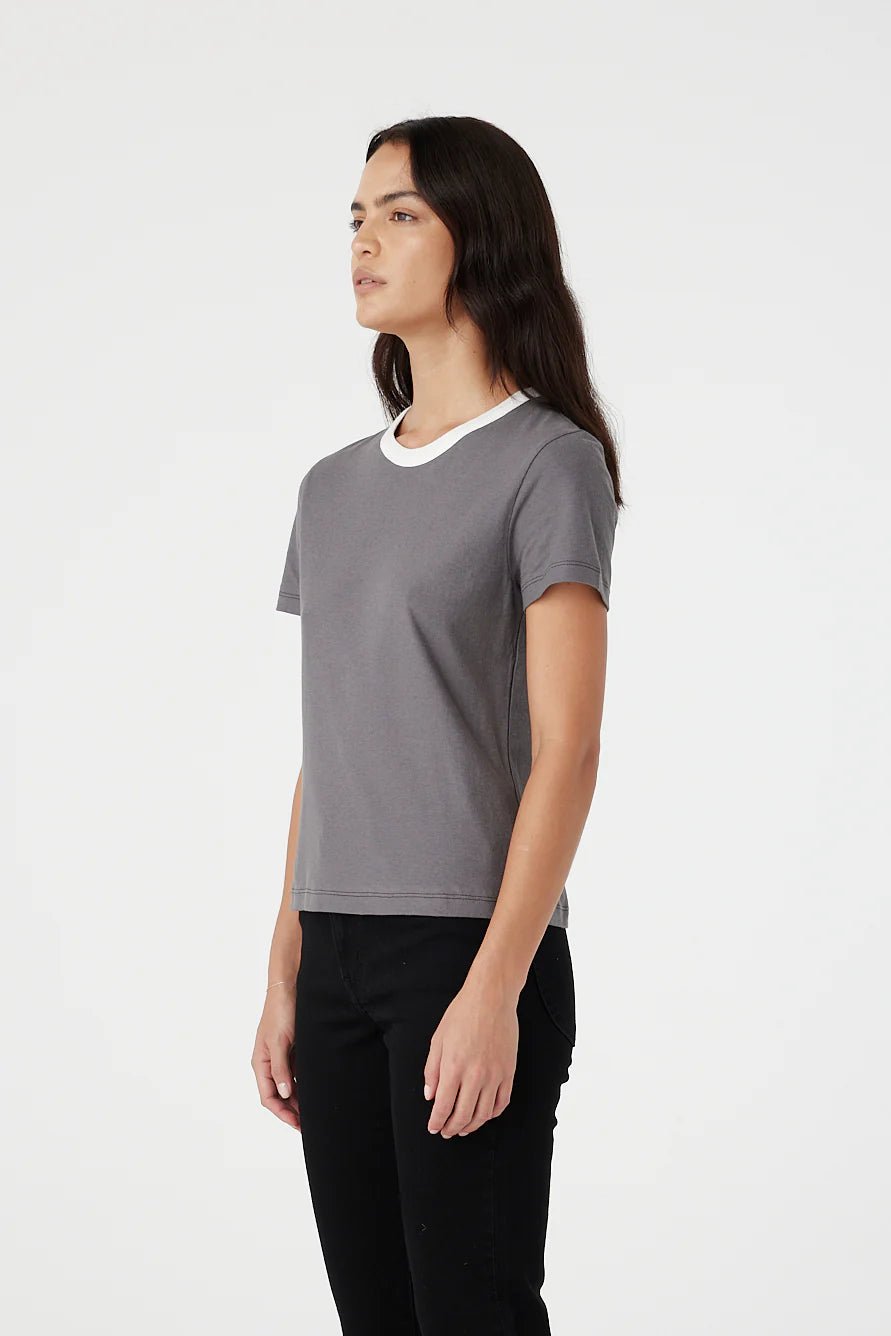 Outland Denim Ivy tee in charcoal 2