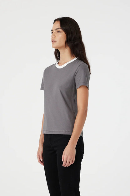 Outland Denim Ivy tee in charcoal 2