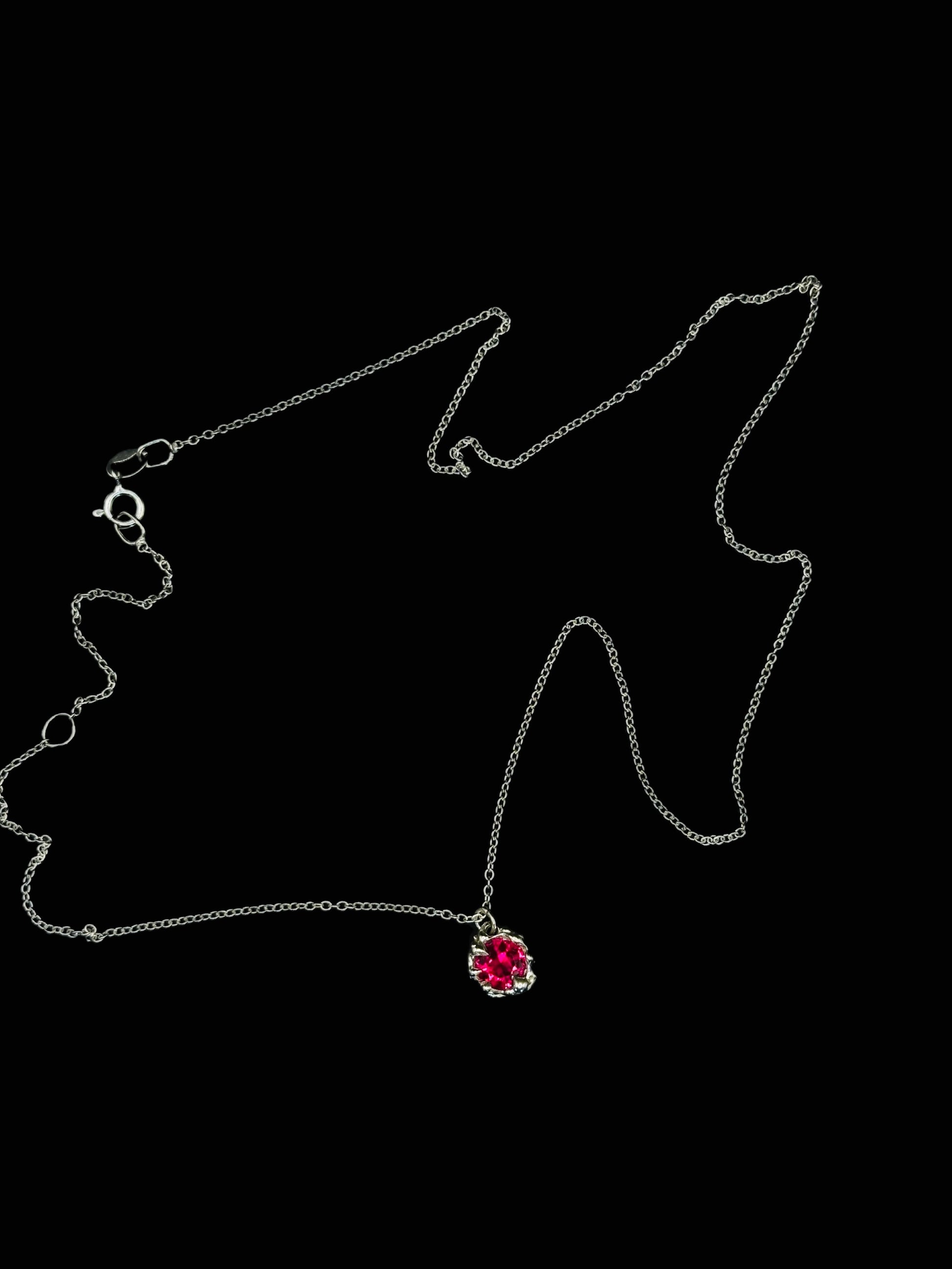 Karlek sterling silver necklace with ruby image 2