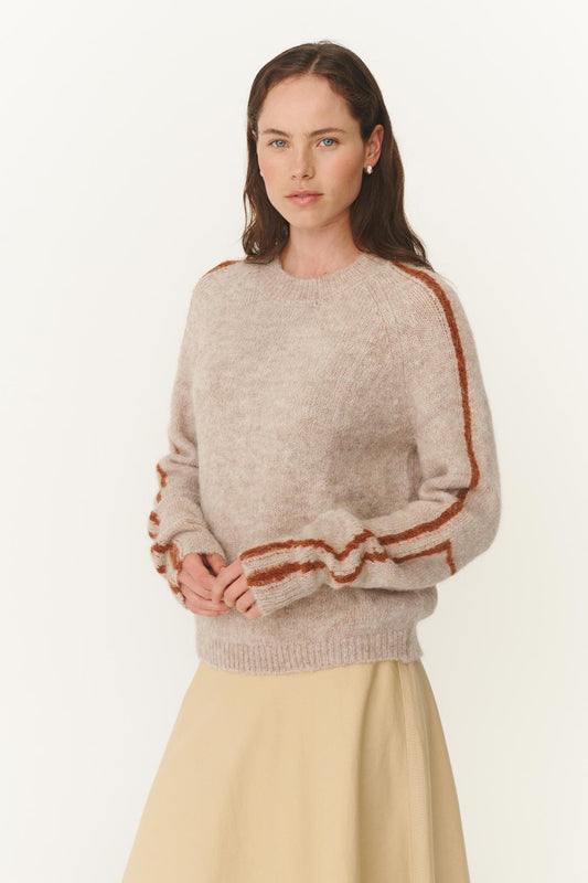 Rowie Lana knit jumper in fawn 3