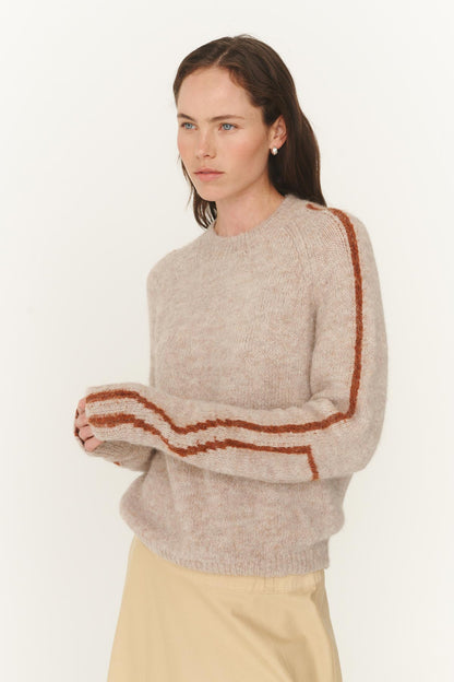Rowie Lana knit jumper in fawn 4
